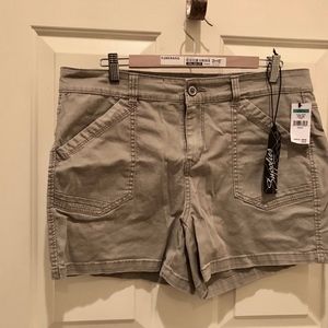 Supplies by UNIONBAY 'Alix' twill shorts Taupe